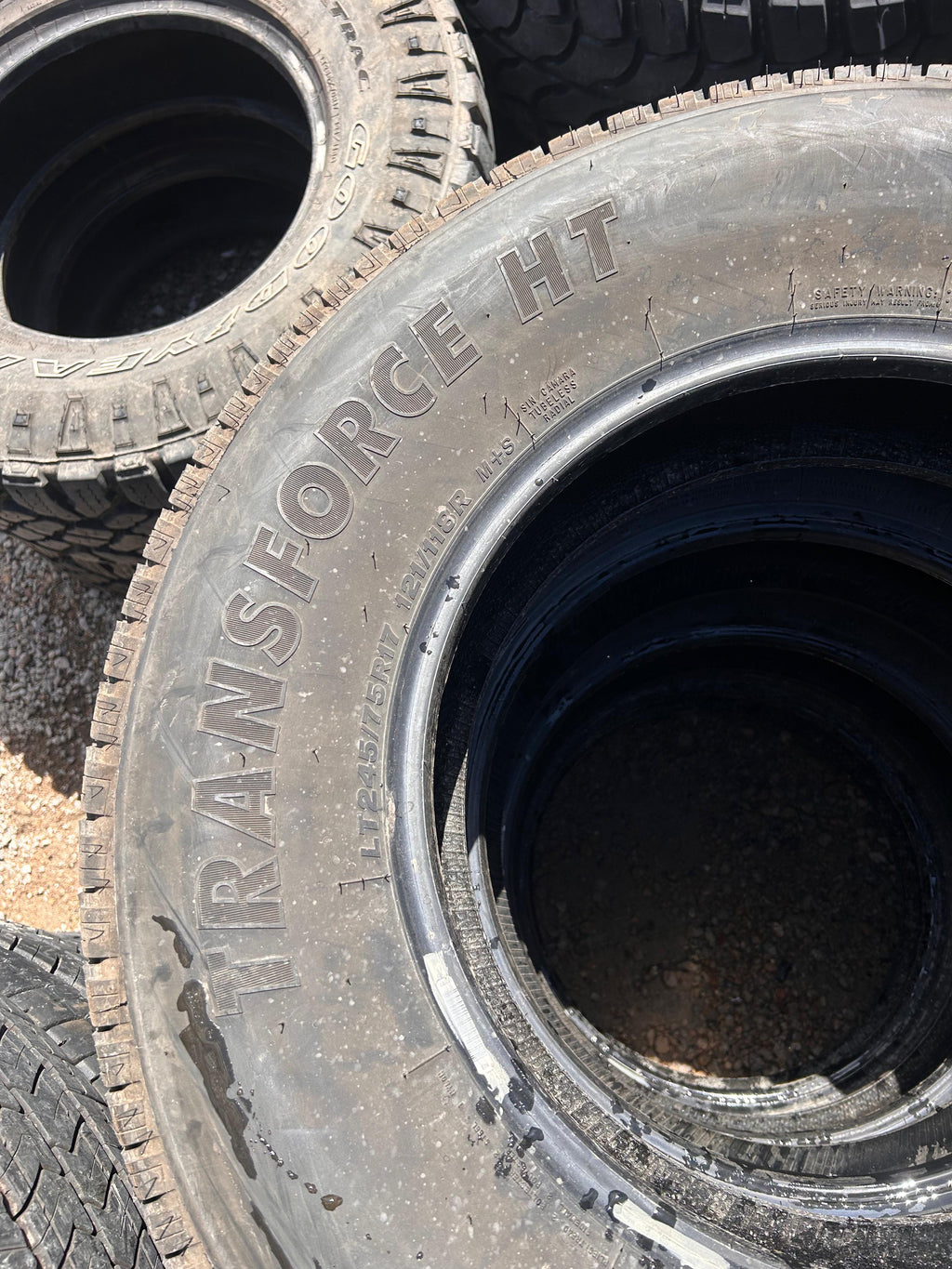 LT245/75R17 Set (4 Used Tires) Firestone Transforce HT