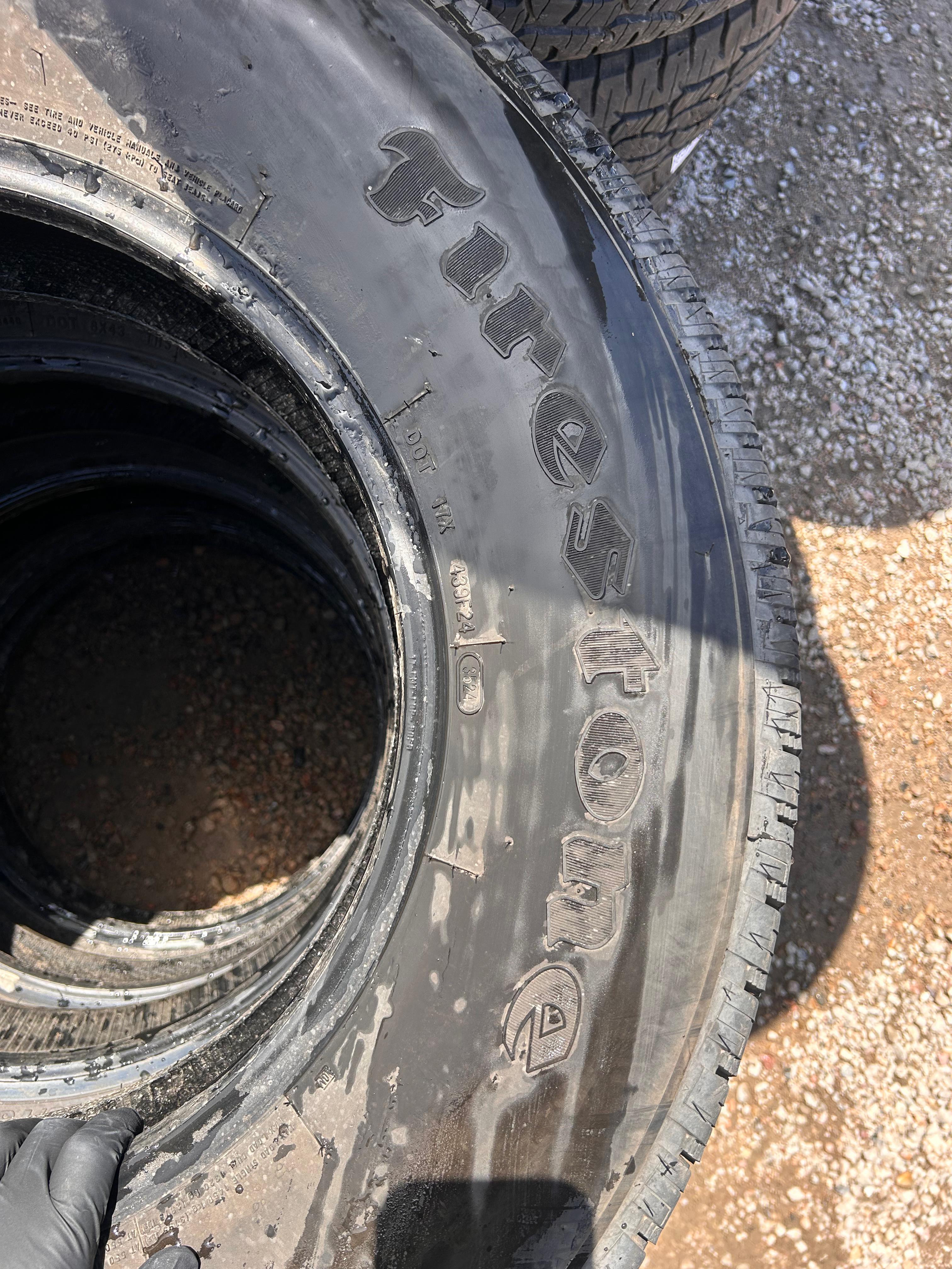 LT245/75R17 Set (4 Used Tires) Firestone Transforce HT