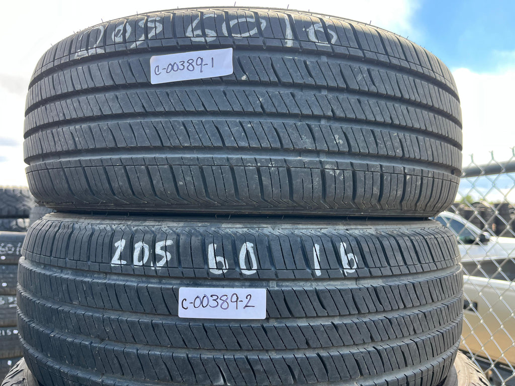 205/60R16 Pair (2 Used Tires) Celimo Salient CS210