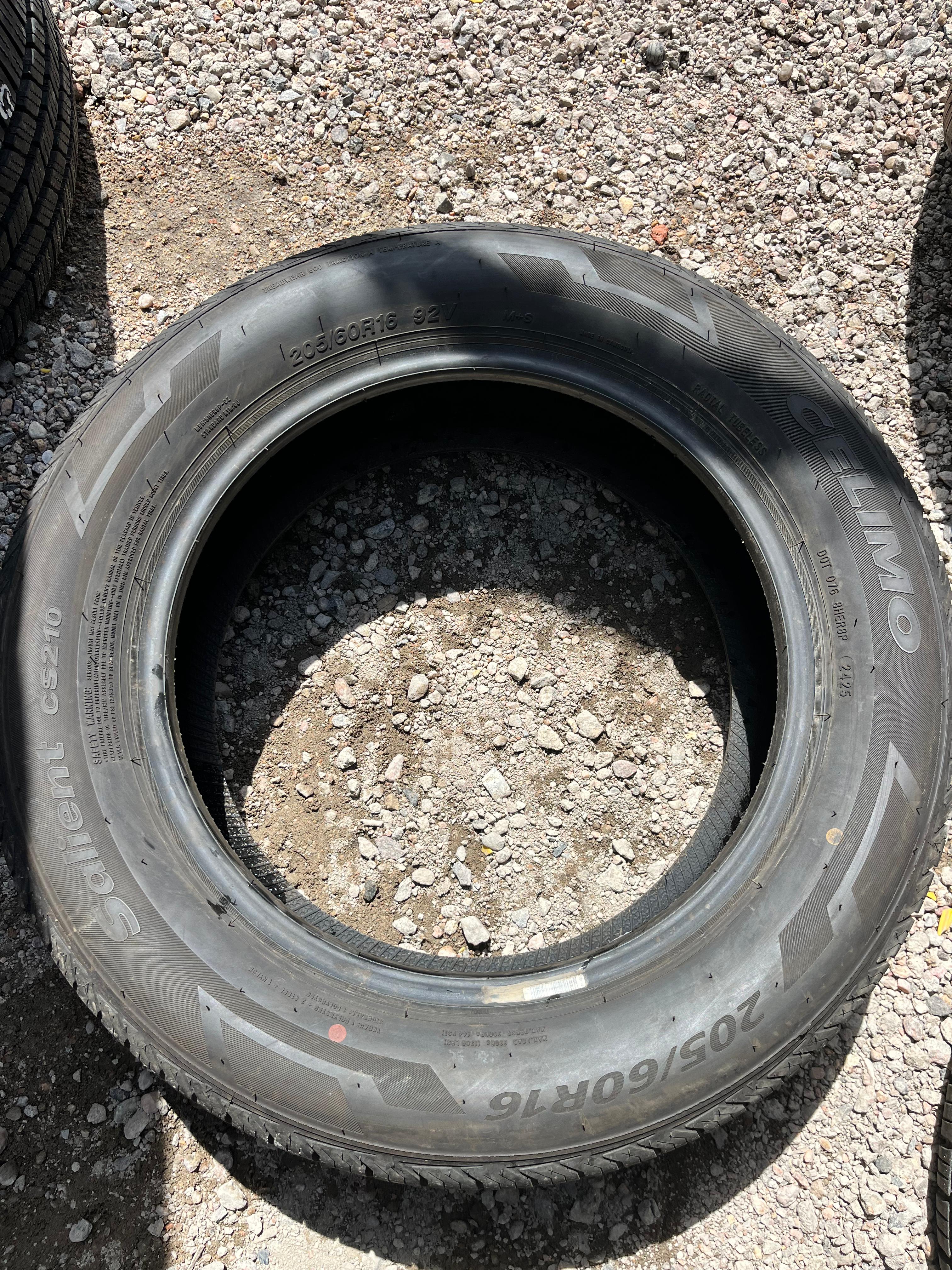205/60R16 Pair (2 Used Tires) Celimo Salient CS210