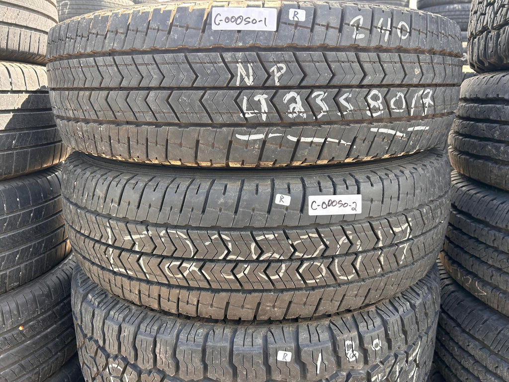LT235/80R17 Pair (2 Used Tires) Michelin Primacy XC