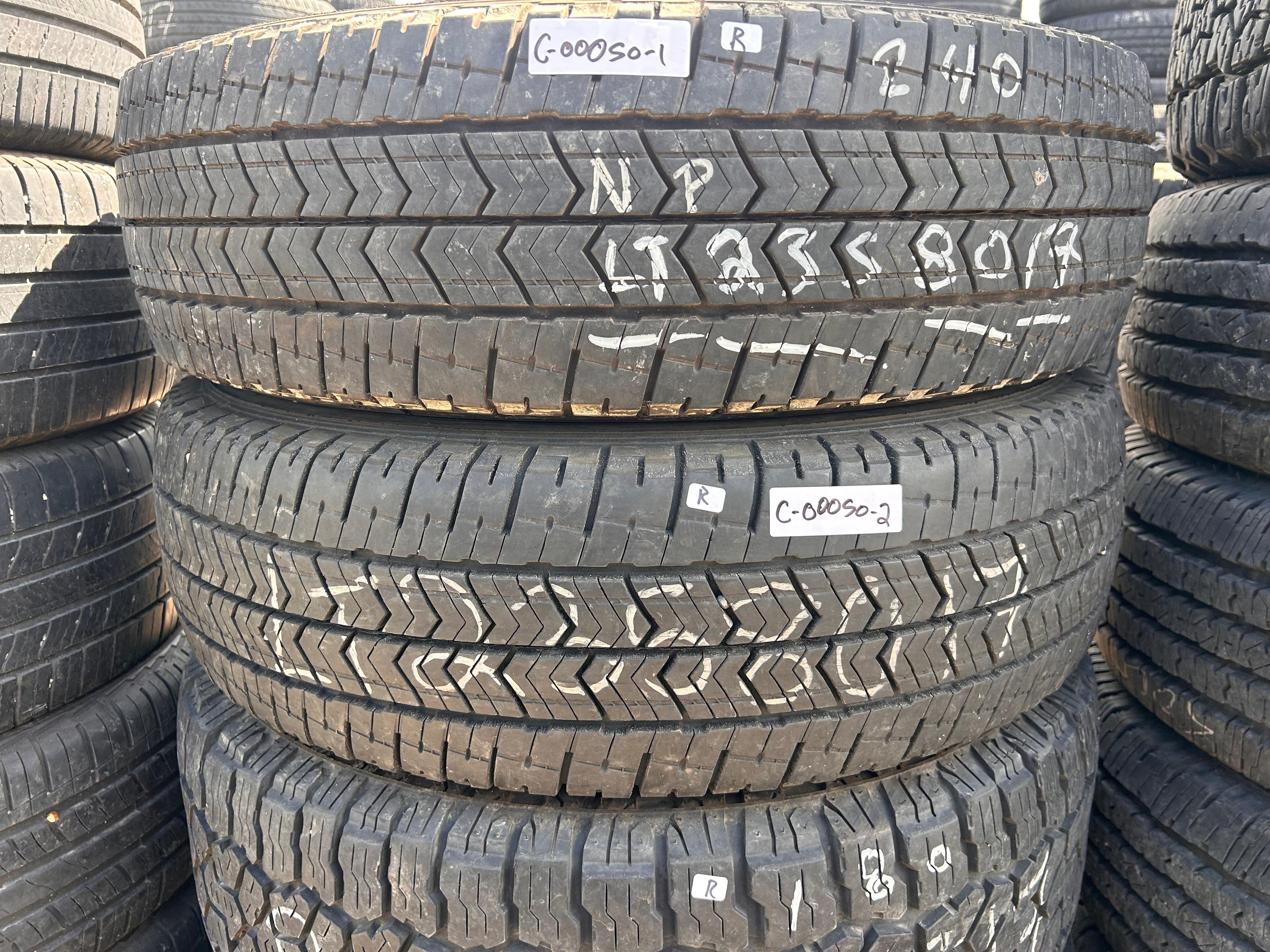 LT235/80R17 Pair (2 Used Tires) Michelin Primacy XC