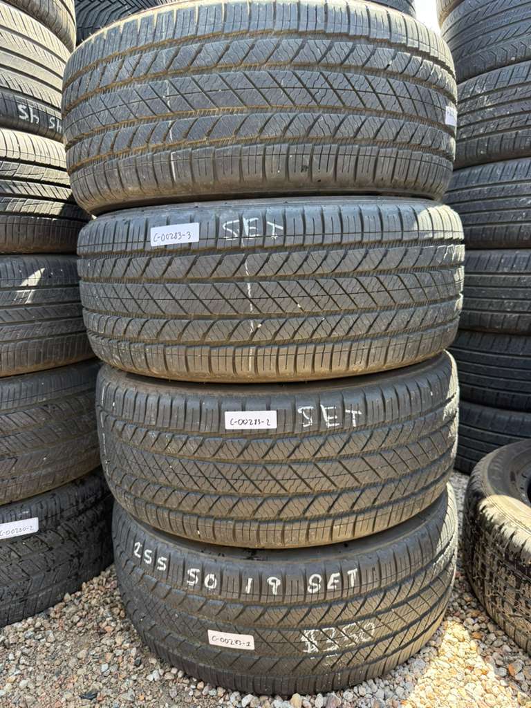255/50R19 Set (4 Used Tires) Bridgestone Alenza AS Ultra
