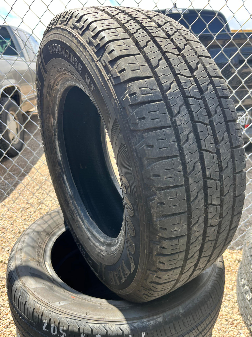 235/65R16C Pair (2 Used Tires) Goodyear Wrangler (WorkHorseHT)