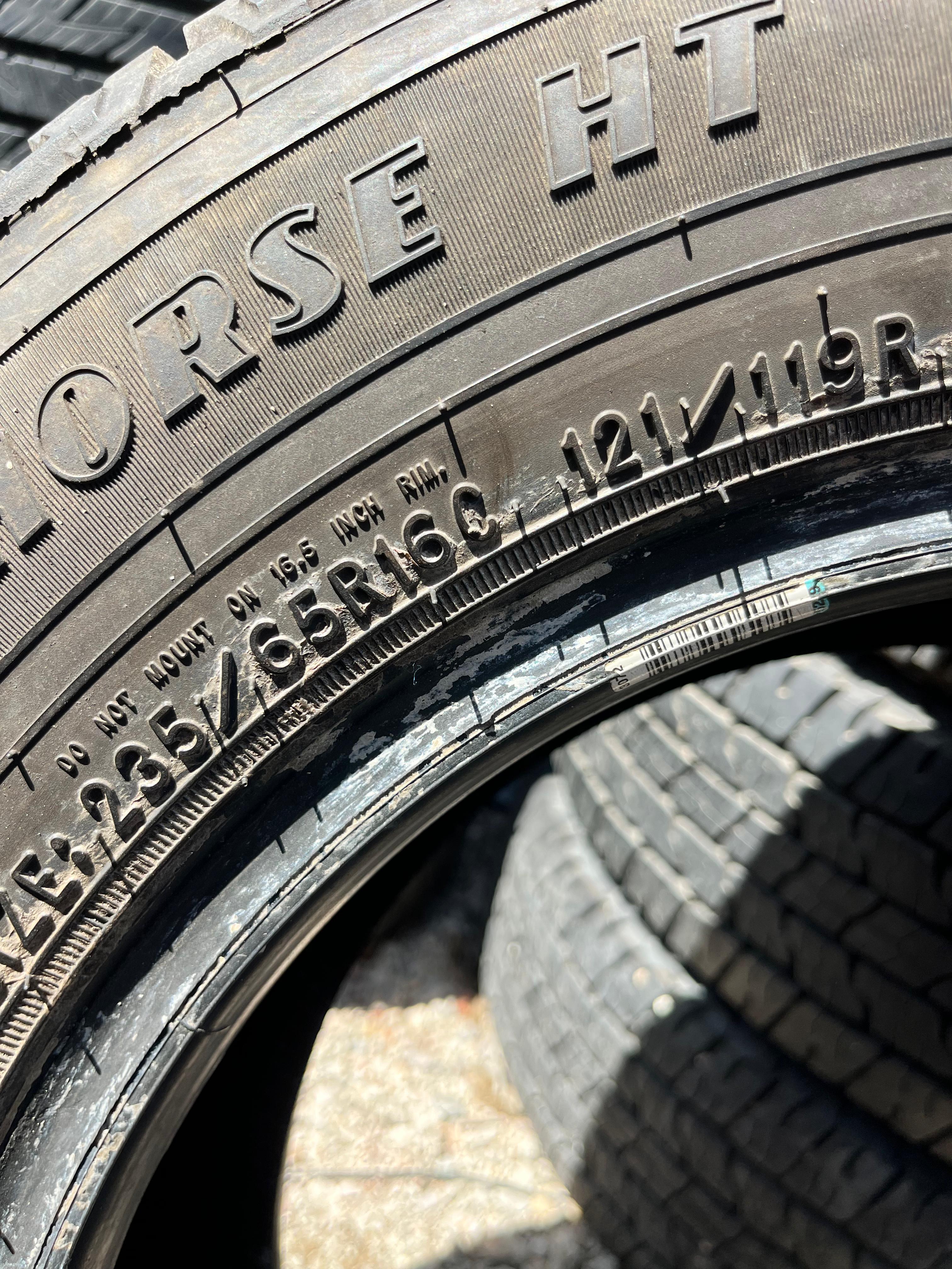 235/65R16C Pair (2 Used Tires) Goodyear Wrangler (WorkHorseHT)