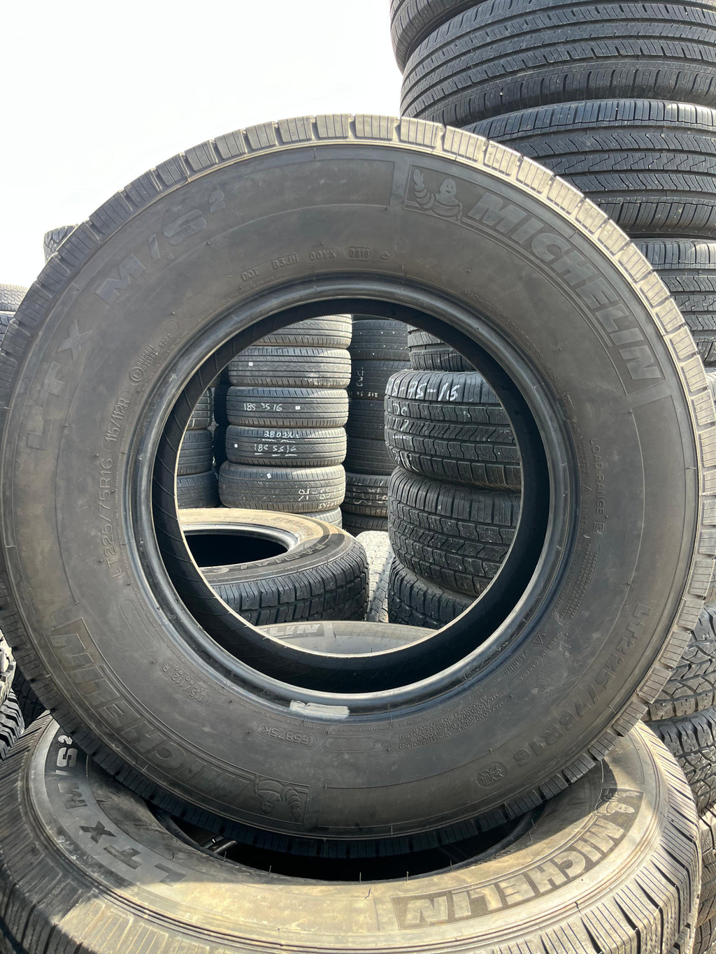 LT225/75R16 Set (6 Used Tires) Michelin LTX II