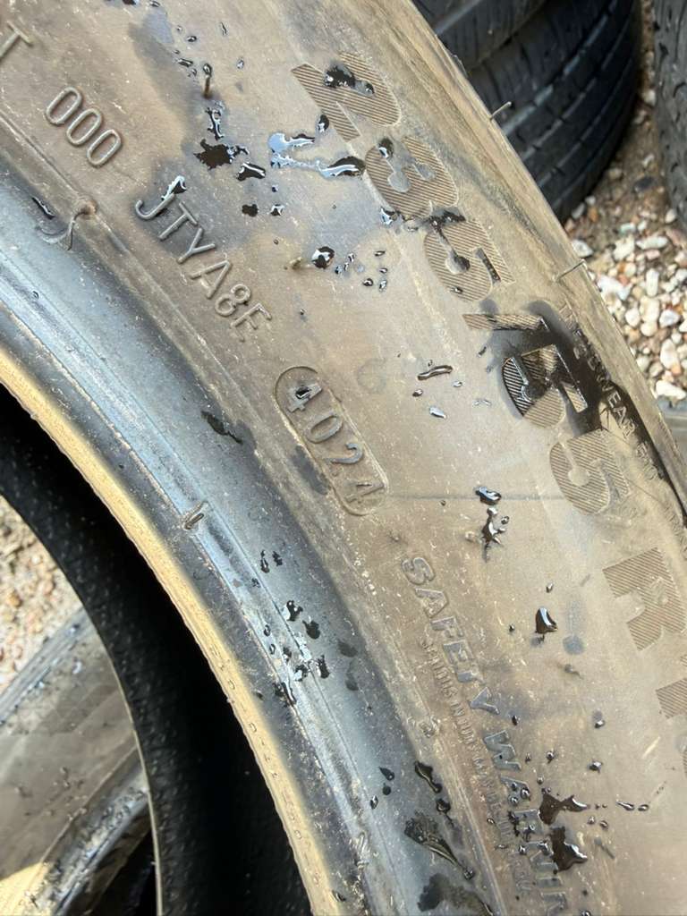 235/55R19 Pair (2 Used Tires) Kumho Crugen HP71