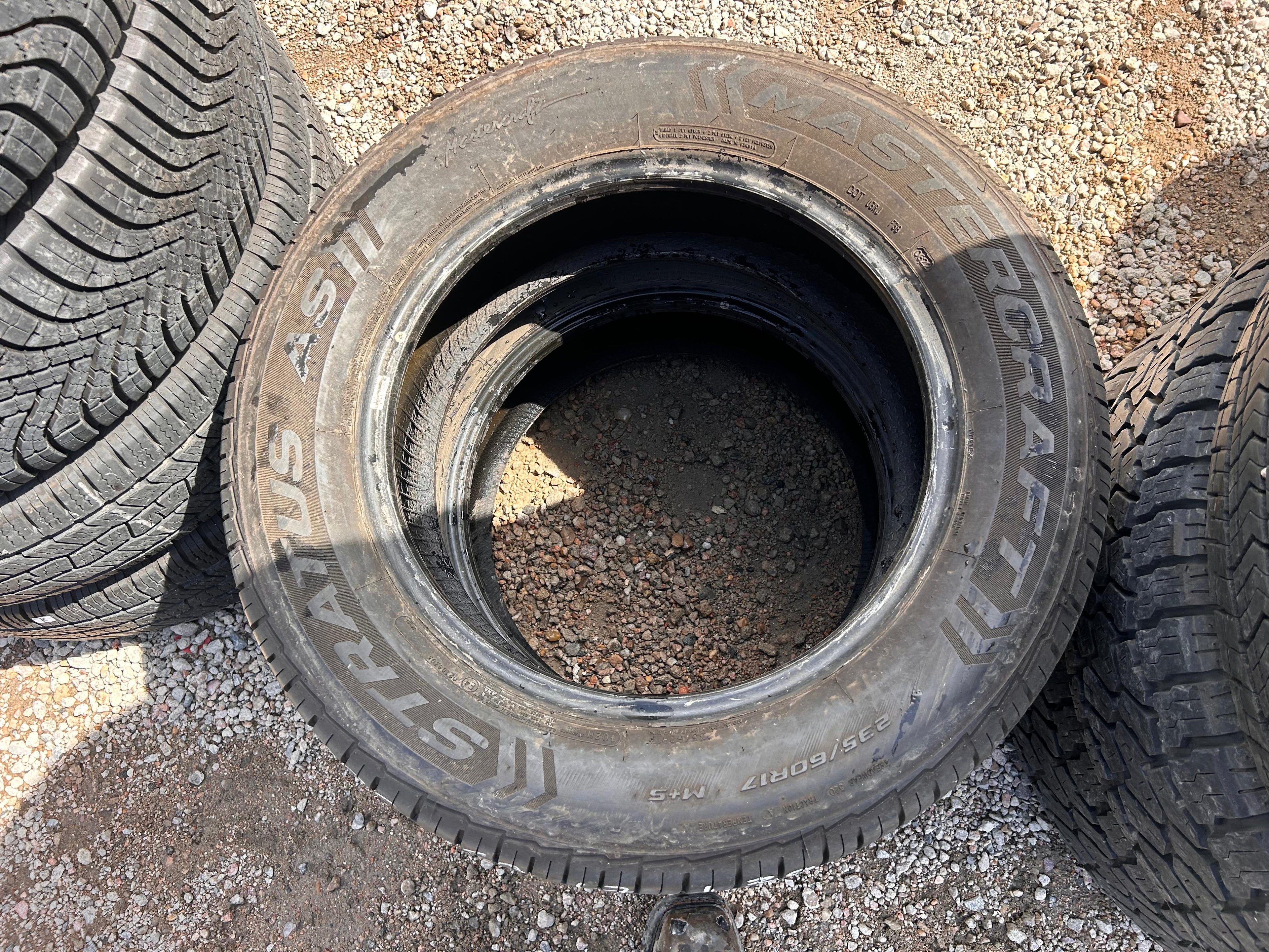 235/60R17 Pair (2 Used Tires) Mastercraft Stratus AS
