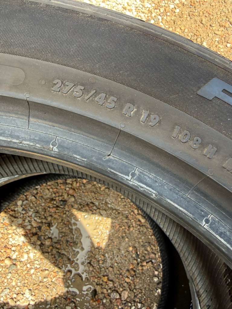 275/45R19 Pair (2 Used Tires) Continental ProContact RX