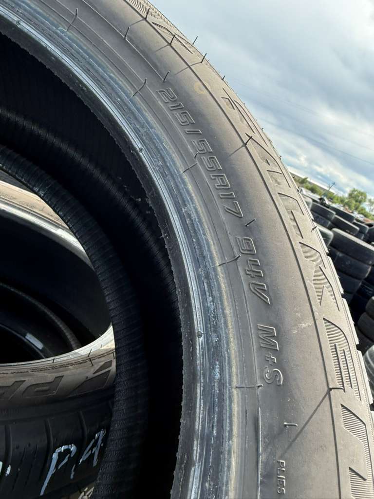215/55R17 Pair (2 Used Tires) Falken Pro G5 A/S