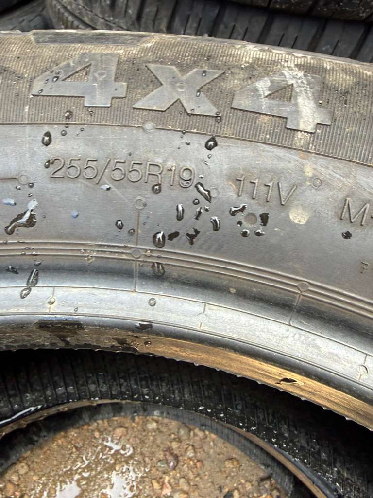255/55R19 Pair (2 Used Tires) Continental 4x4 Contact