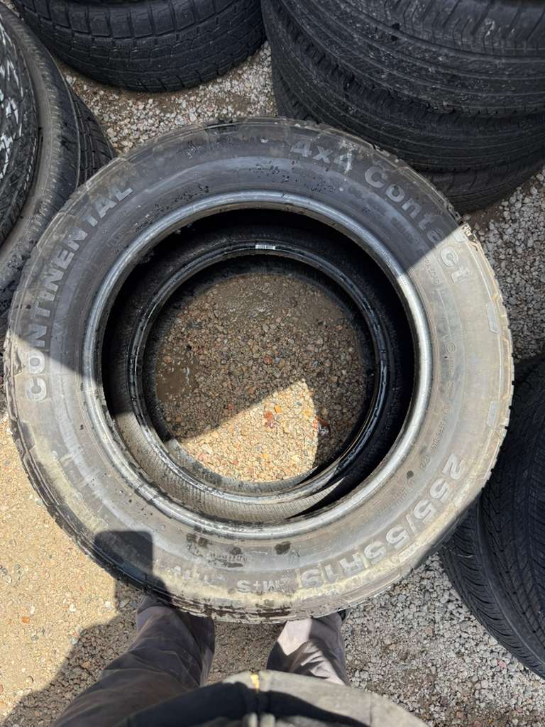 255/55R19 Pair (2 Used Tires) Continental 4x4 Contact
