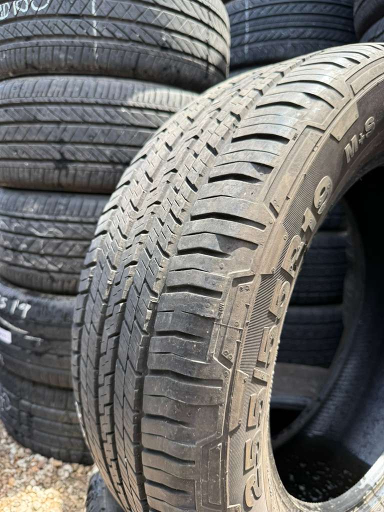 255/55R19 Pair (2 Used Tires) Continental 4x4 Contact