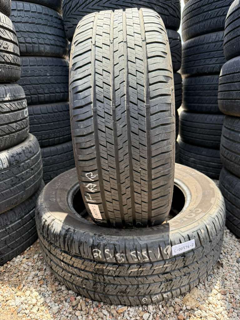255/55R19 Pair (2 Used Tires) Continental 4x4 Contact