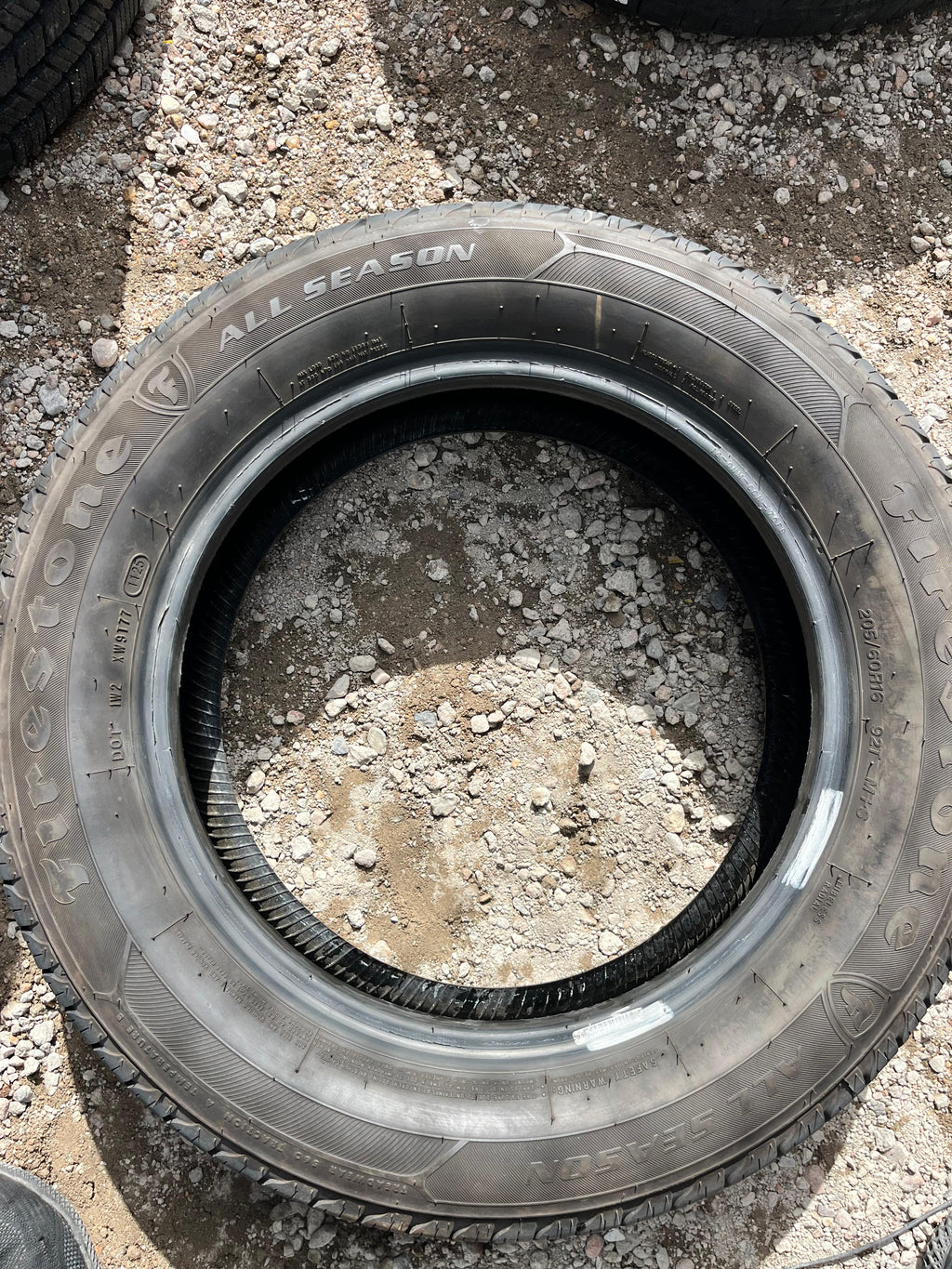 205/60R16 Pair (2 Used Tires) Firestone All Season