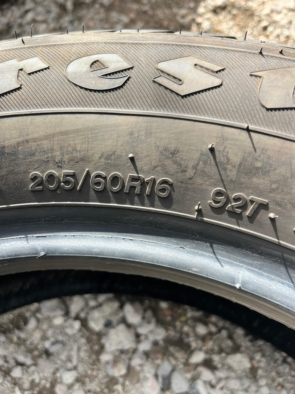 205/60R16 Pair (2 Used Tires) Firestone All Season