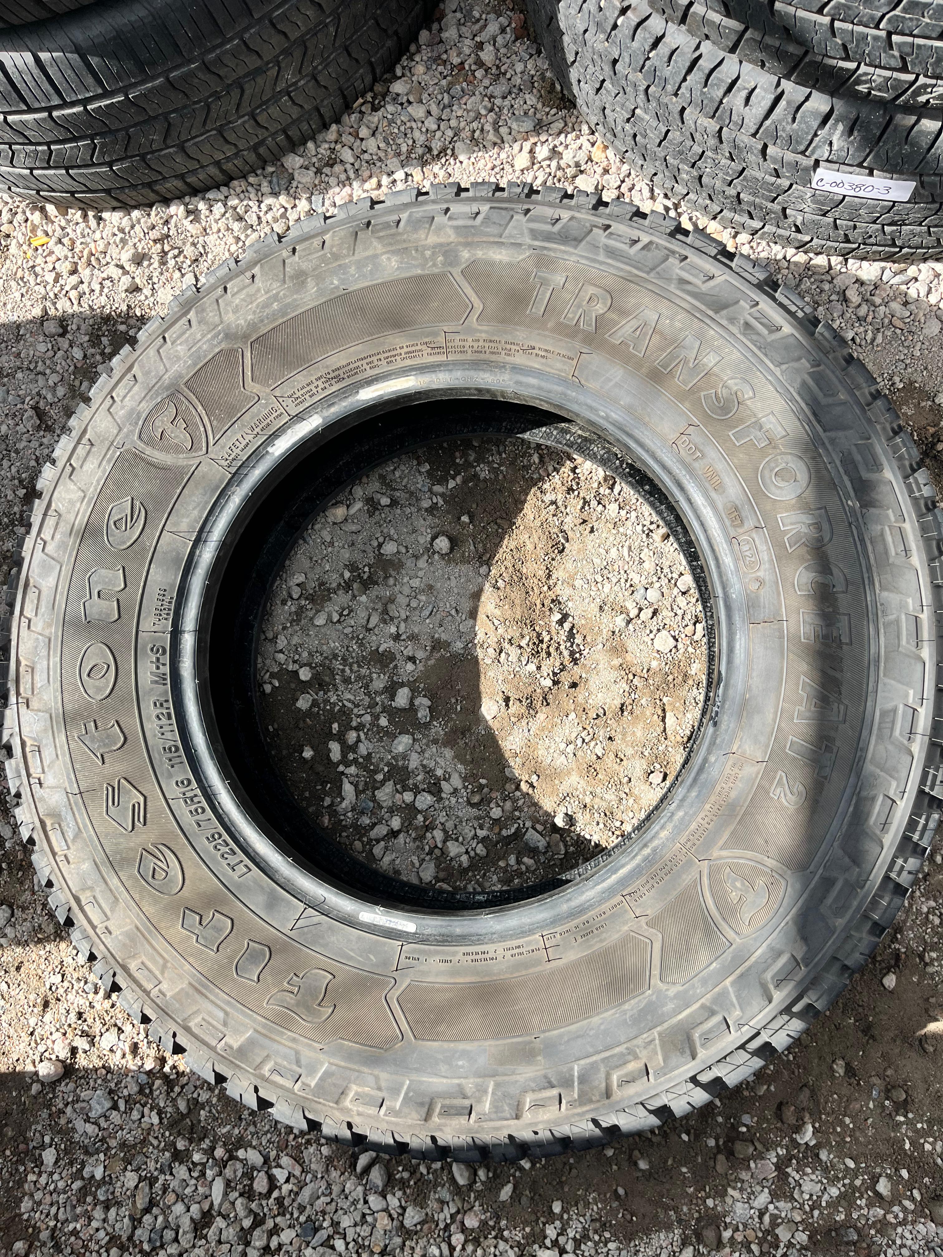 LT225/75R16 Set (4 Used Tires) Firestone Transforce AT2