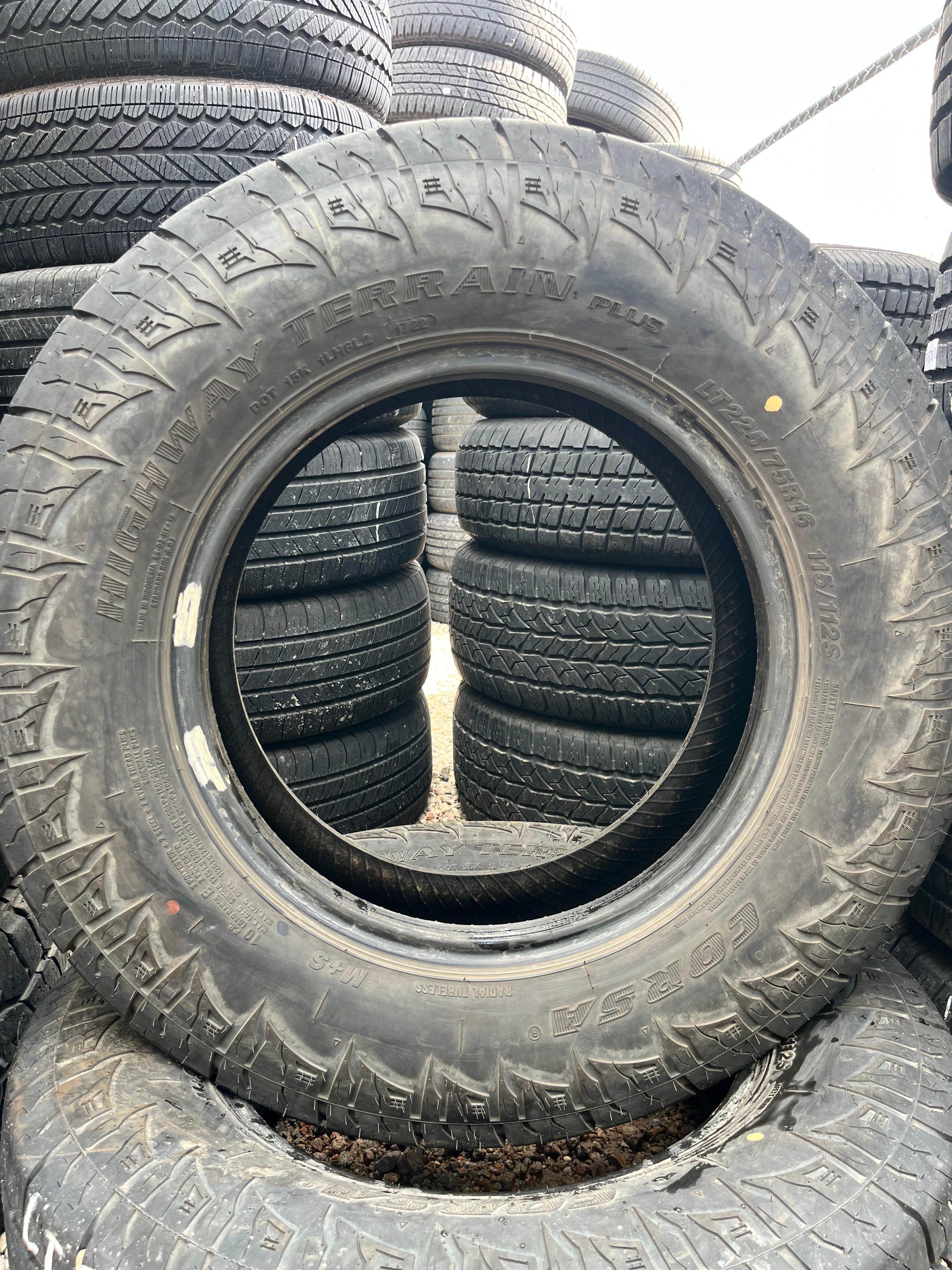 LT225/75R16 Pair (2 Used Tires) Corsa HighWay Terrain Plus