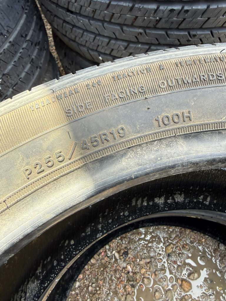 255/45R19 Pair (2 Used Tires) Goodyear Eagle RS-A
