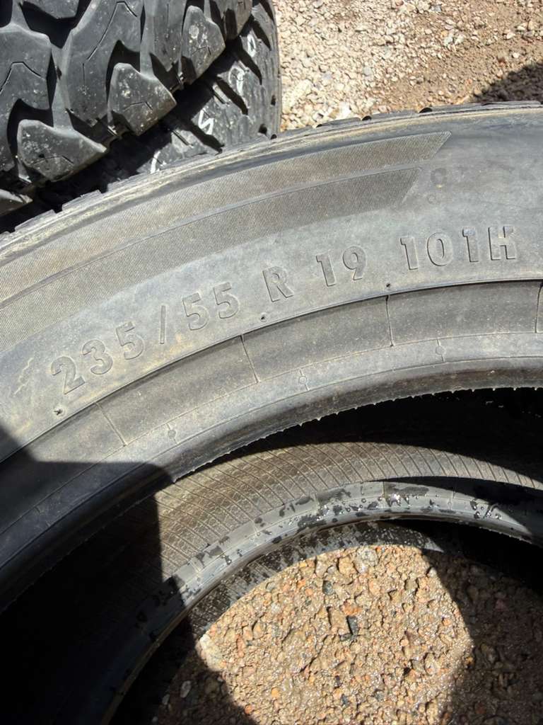 235/55R19 Pair (2 Used Tires) Continental TrueContact Tour