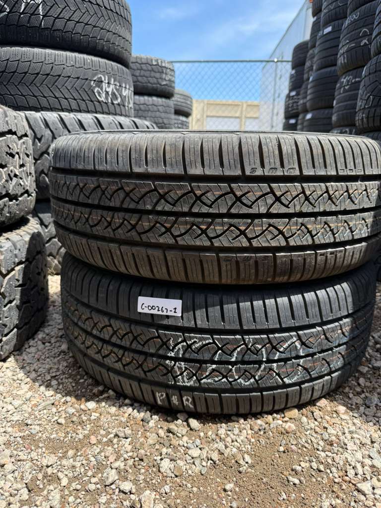 235/55R19 Pair (2 Used Tires) Continental TrueContact Tour
