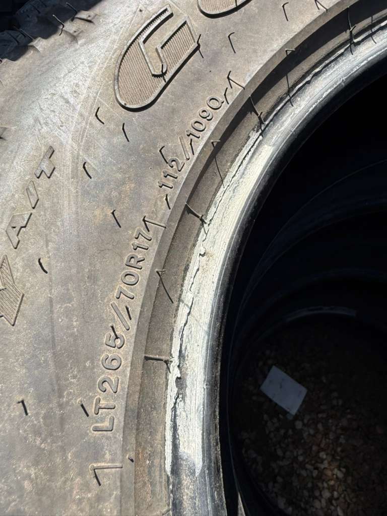 LT265/70R17 Set (4 Used Tires) Goodyear Wrangler Authority