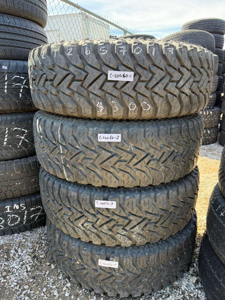 LT265/70R17 Set (4 Used Tires) Goodyear Wrangler Authority