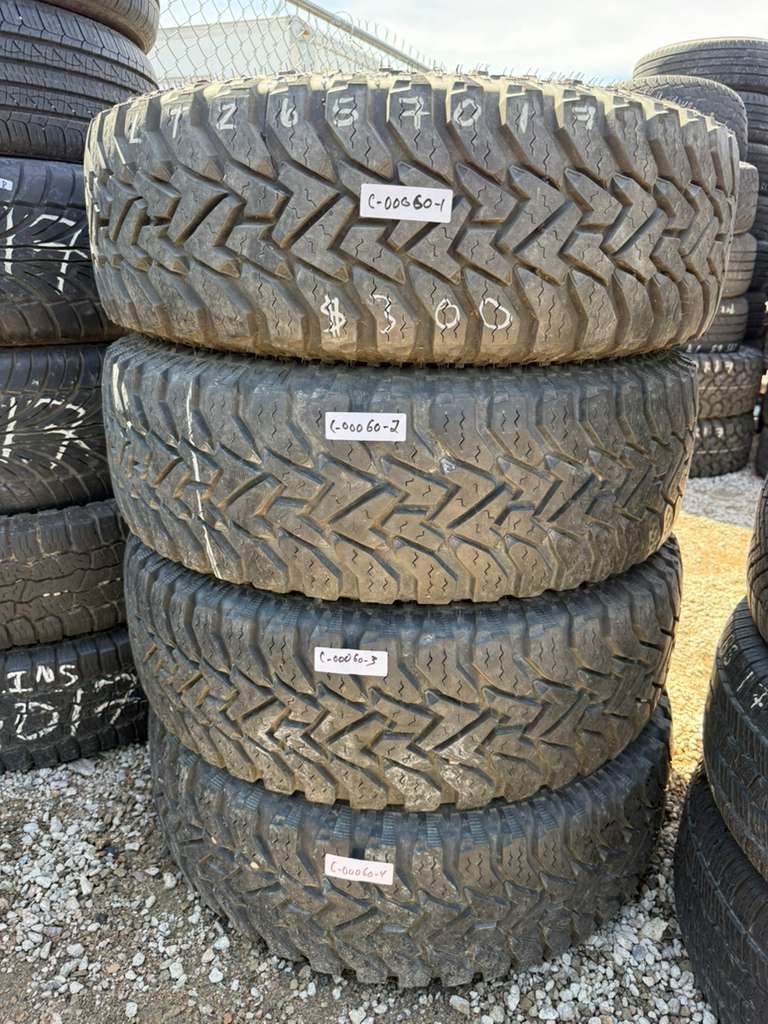 LT265/70R17 Set (4 Used Tires) Goodyear Wrangler Authority
