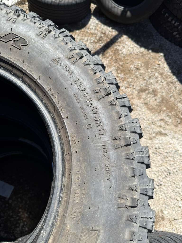 LT265/70R17 Set (4 Used Tires) Goodyear Wrangler Authority