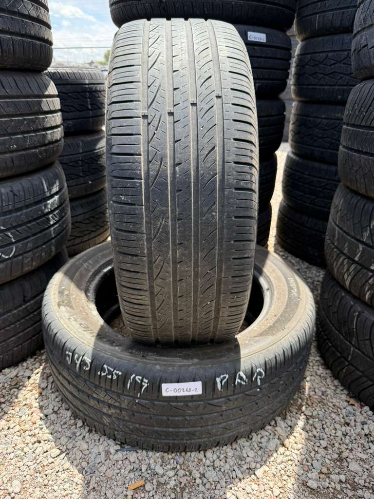 245/55R19 Pair (2 Used Tires) Hankook Ventus S1 Noble