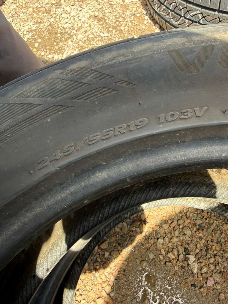 245/55R19 Pair (2 Used Tires) Hankook Ventus S1 Noble