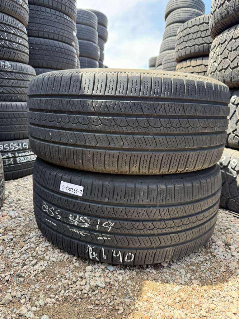 255/45R19 Pair (2 Used Tires) Pirelli P7 AS Plus 3