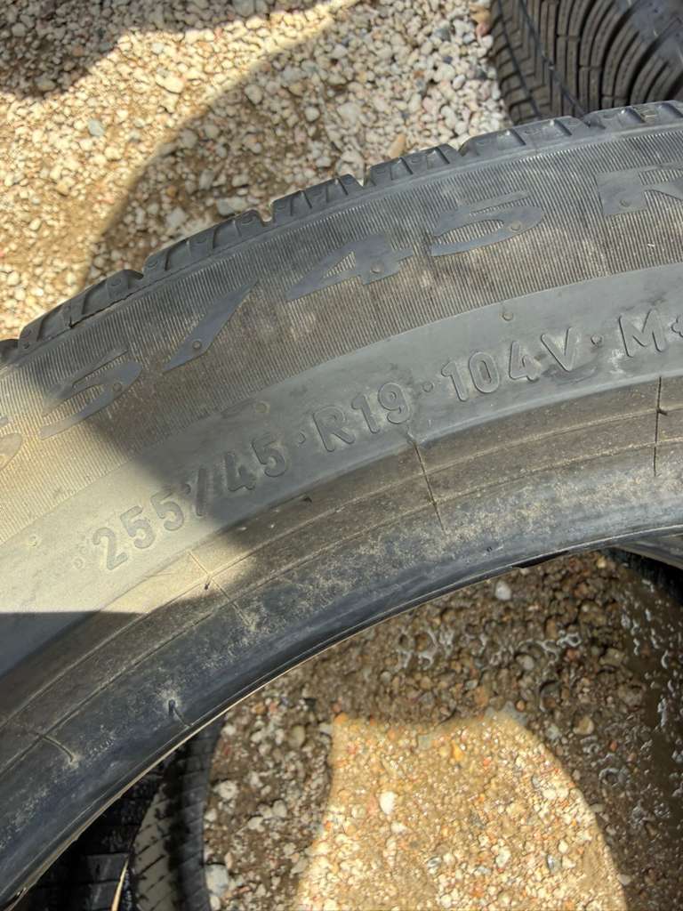 255/45R19 Pair (2 Used Tires) Pirelli P7 AS Plus 3