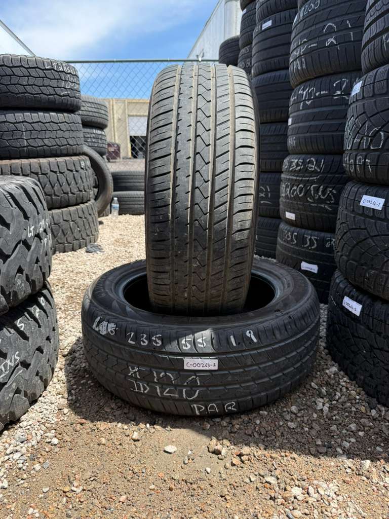 235/55R19 Pair (2 Used Tires) Lionhart  LH-Five