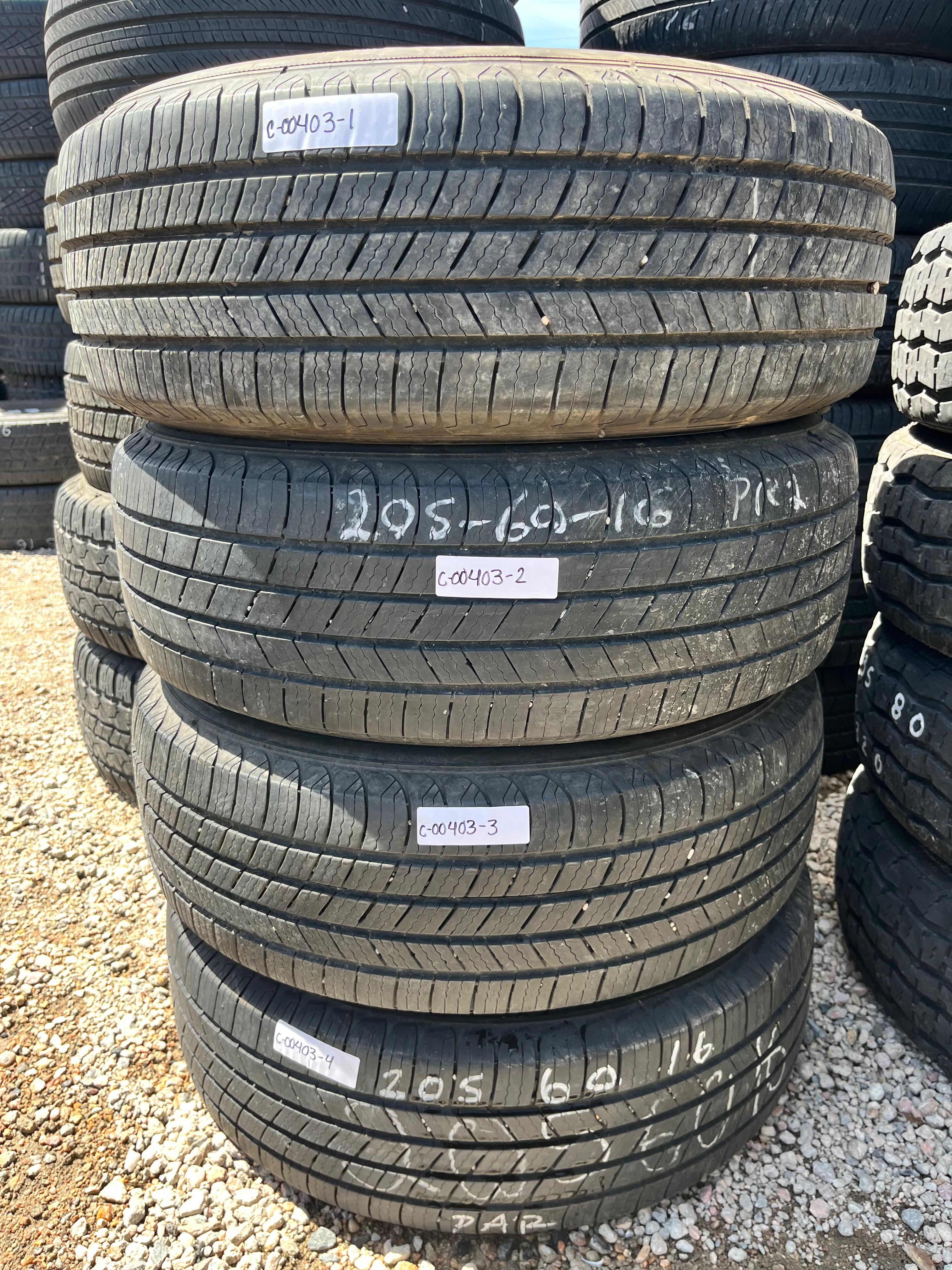 205/60R16 Set (4 Used Tires) MICHELIN X-Tour