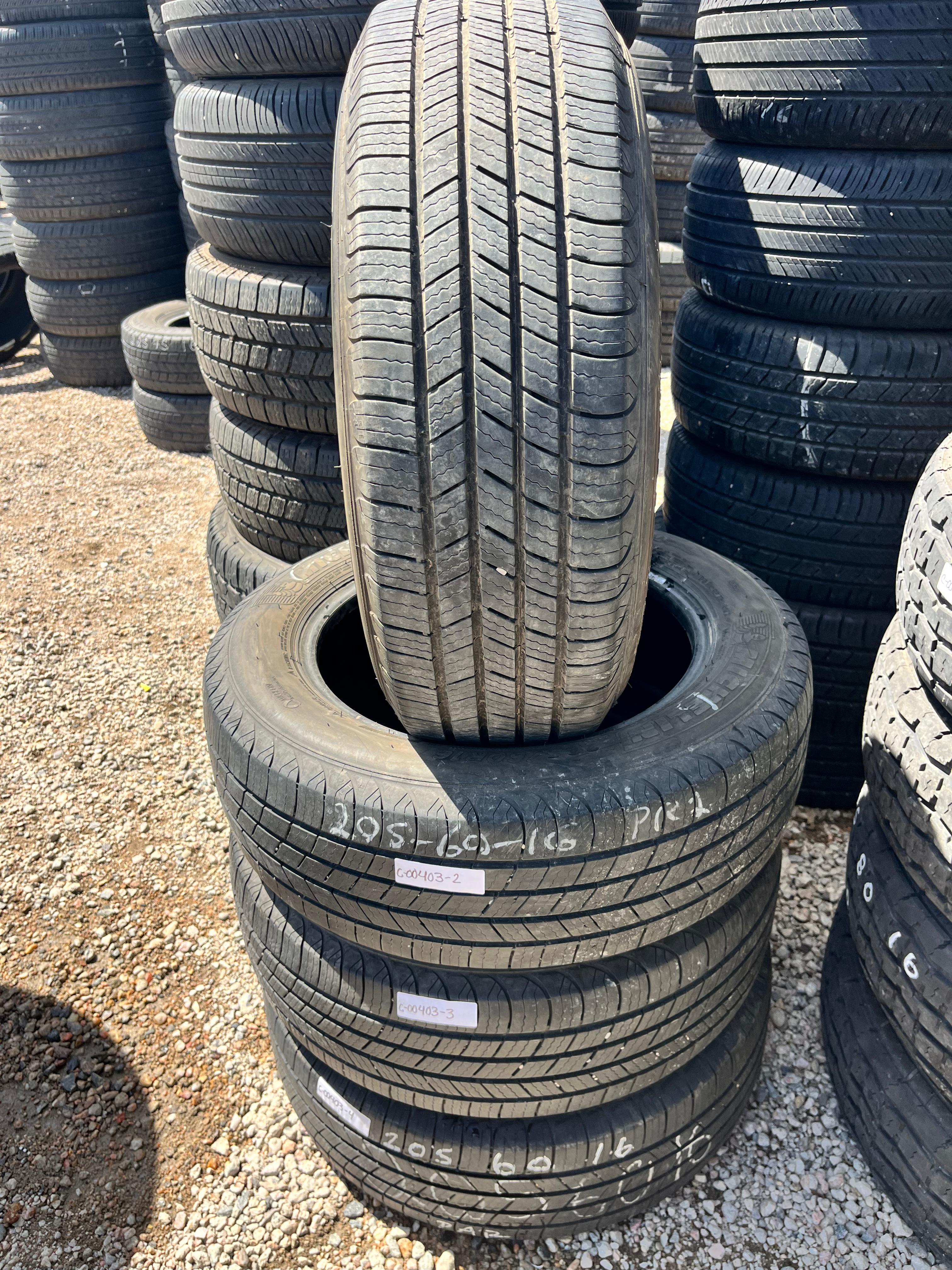 205/60R16 Set (4 Used Tires) Michelin X-Tour