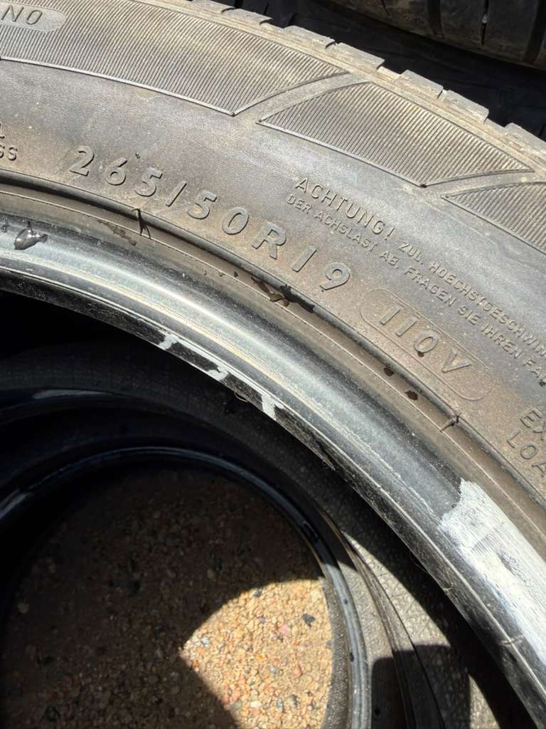 265/50R19 (3 Used Tires) Dunlop SP Winter Sport 3D