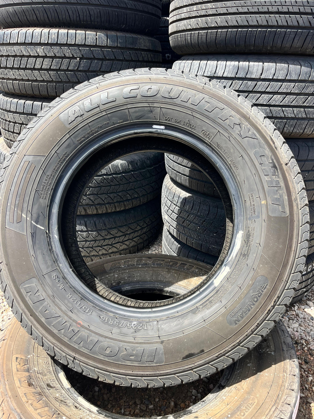LT225/75R16 Pair (2 Used Tires) Ironman All Country
