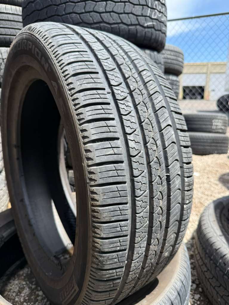 235/55R19 Pair (2 Used Tires) Pirelli Scorpion AS Plus 3