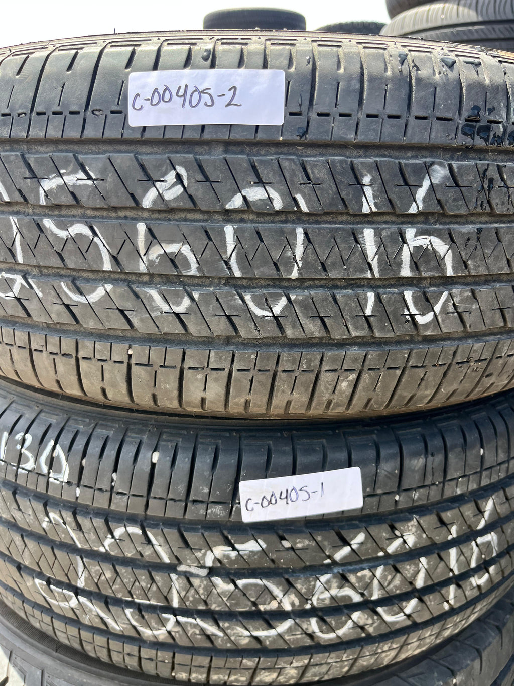 225/60R16 Pair (2 Used Tires) Bridgestone Ecopia