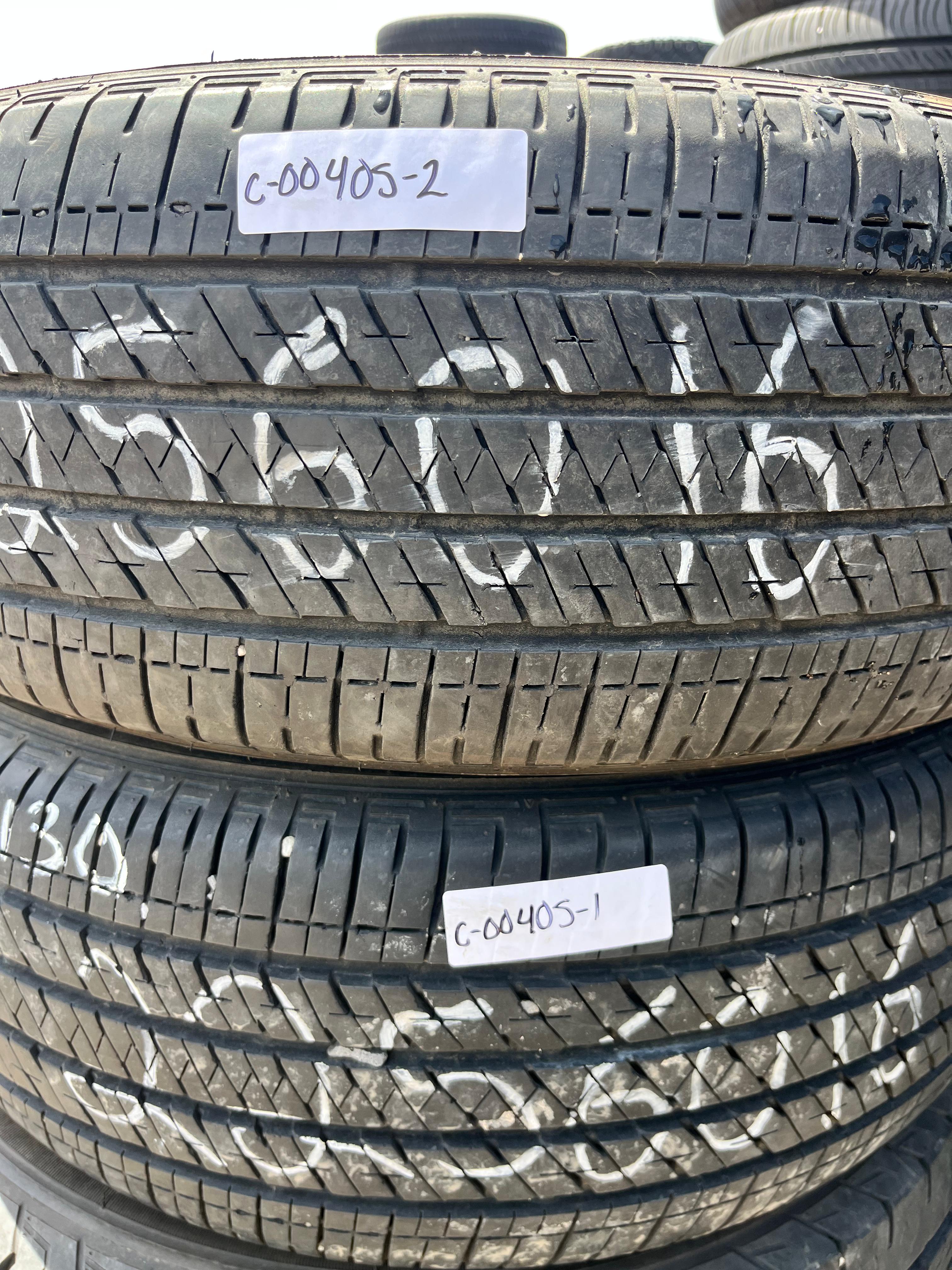 225/60R16 Pair (2 Used Tires) Bridgestone Ecopia