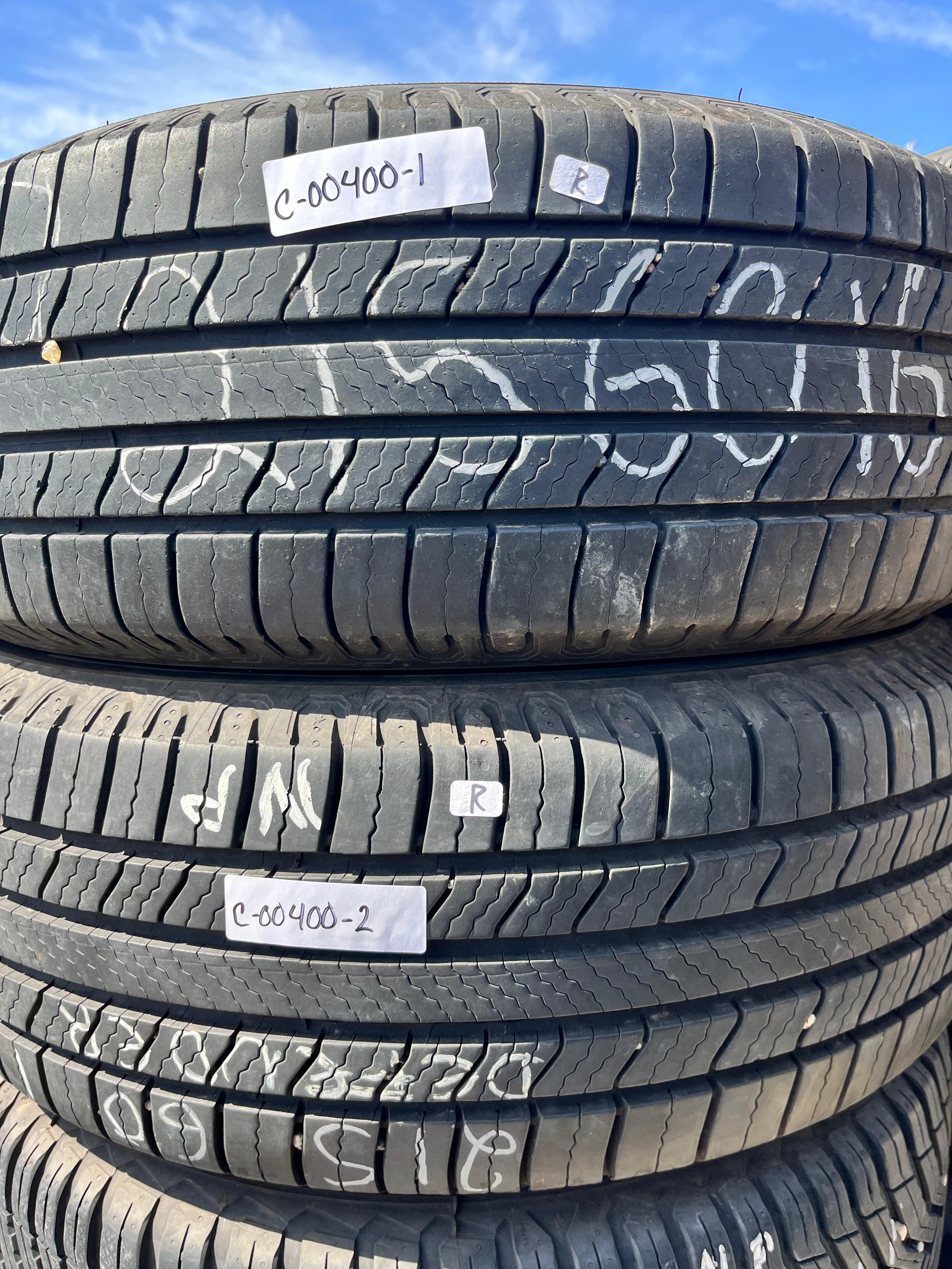 215/60R16 Pair (2 Used Tires) Michelin Defender