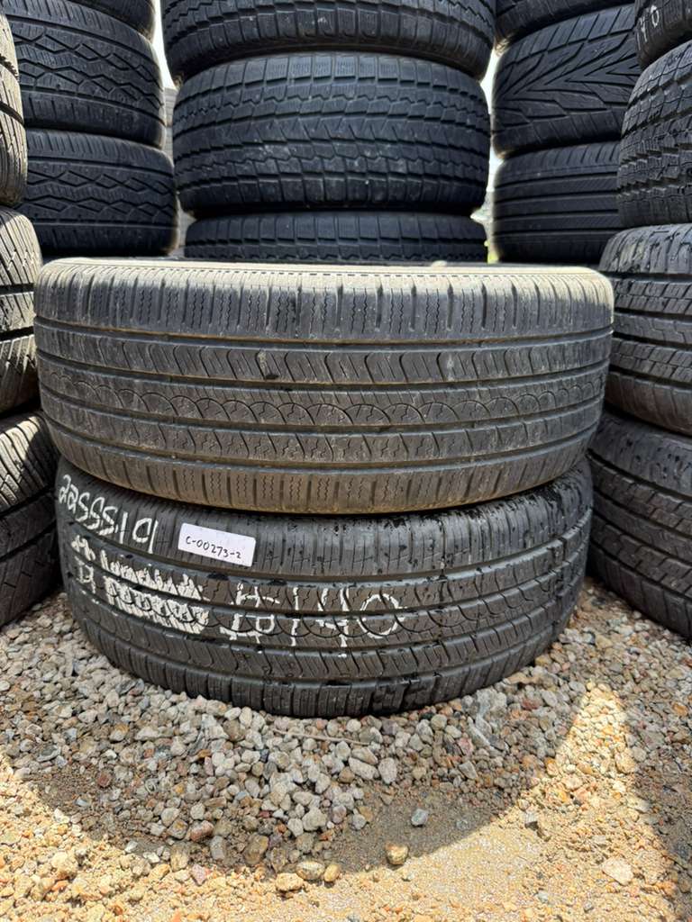 225/55R19 Pair (2 Used Tires) Pirelli Scorpion AS Plus 3