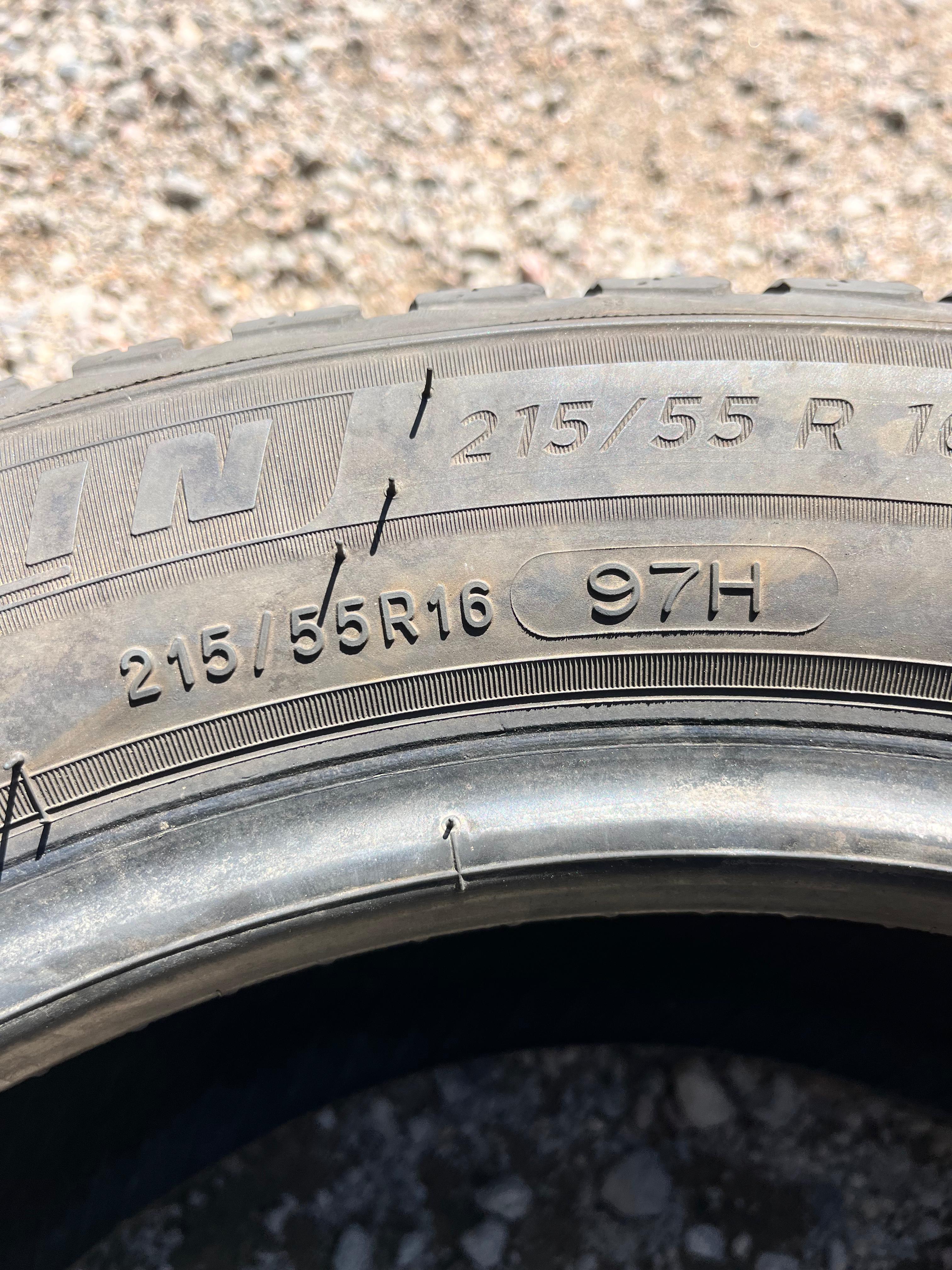 215/55R16 Pair (2 Used Tires) Michelin CrossClimate