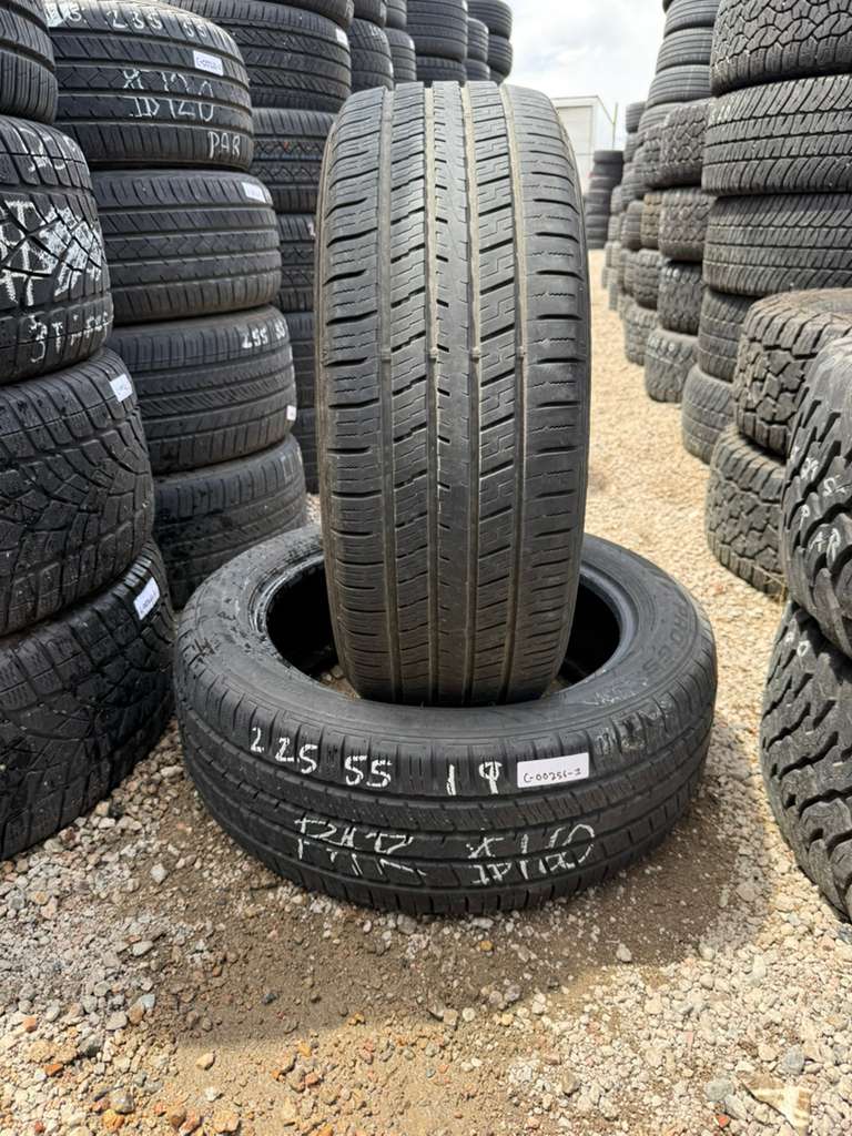 225/55R19 Pair (2 Used Tires) Falken Pro G5 CSV