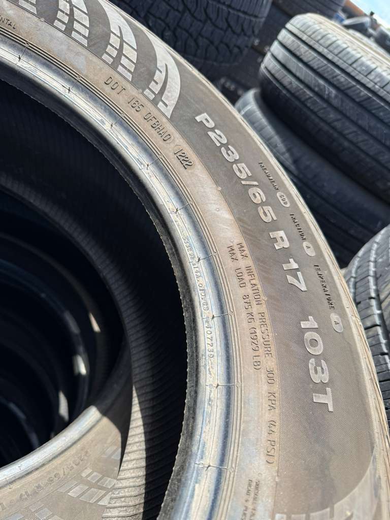 235/65R17 Set (4 Used Tires) Continental Conti Pro Contact
