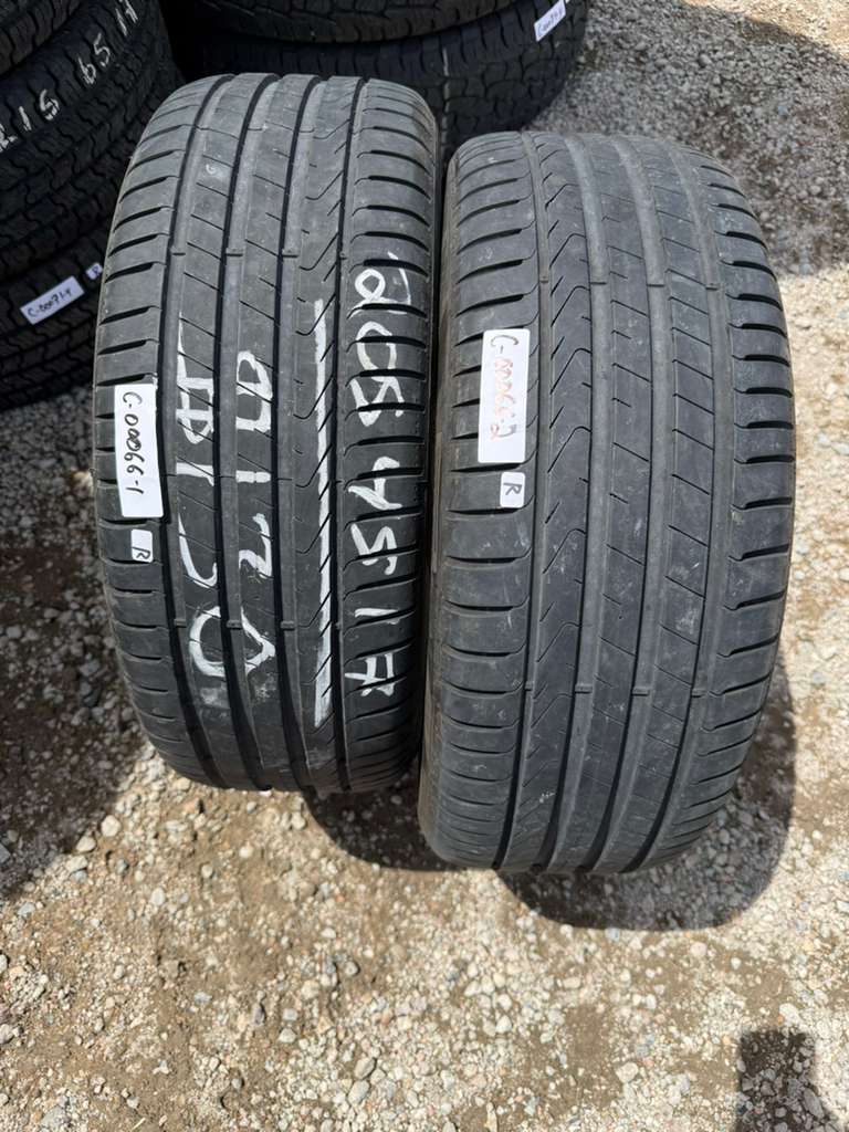205/45R17 Pair (2 Used Tires) Pirelli Cinturato P7