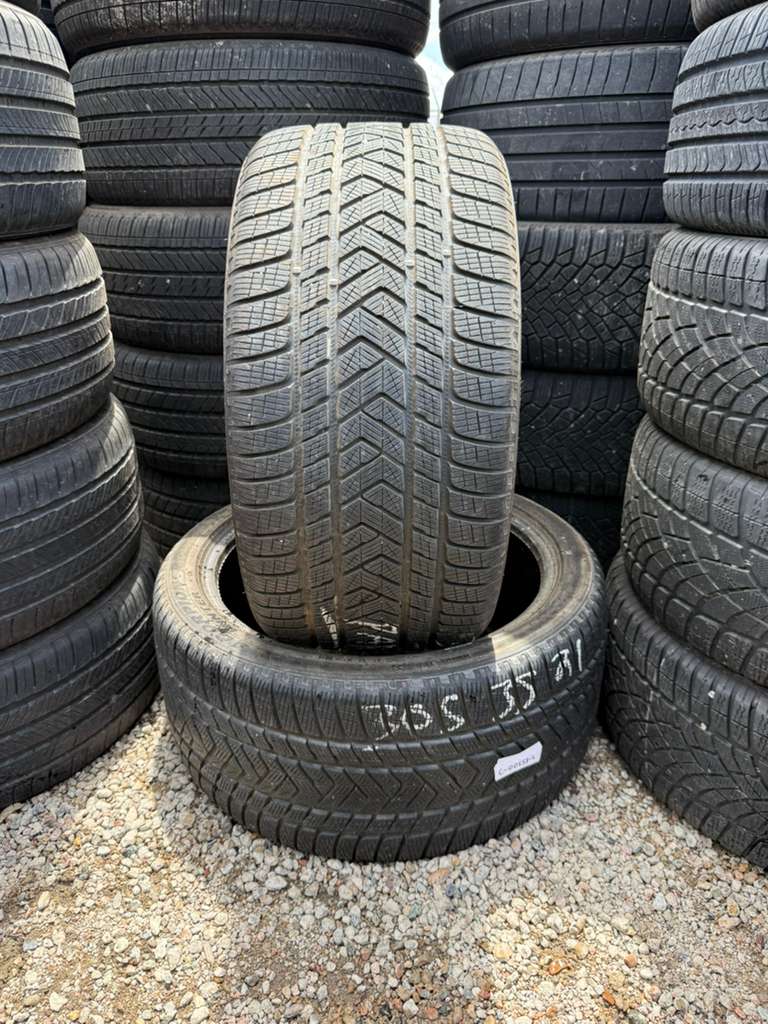 305/35R21 Pair (2 Used Tires) Pirelli Scorpion Winter