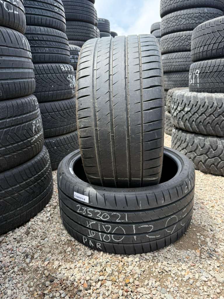 285/40R21 Pair (2 Used Tires) Michelin Pilot Sport 4 S