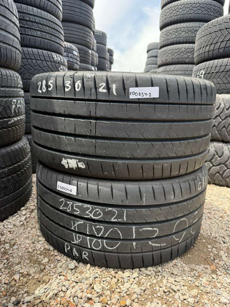 285/40R21 Pair (2 Used Tires) Michelin Pilot Sport 4 S